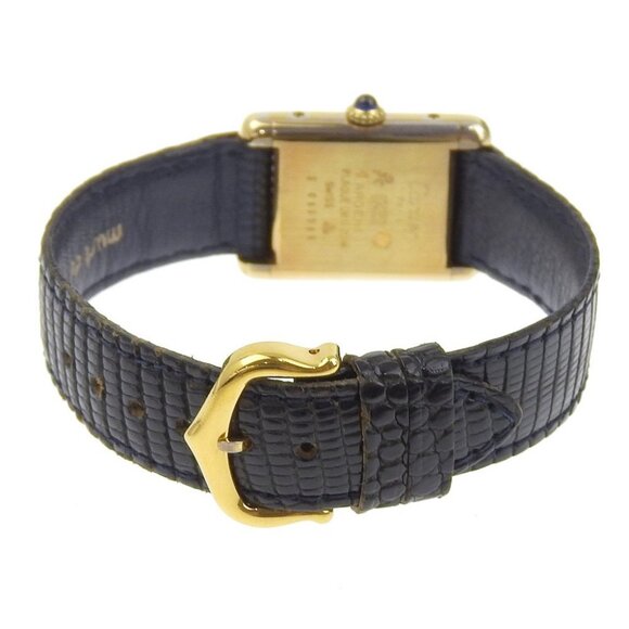 CARTIER Must tank Watches 60022 Lapis Lazuli Dial cal.2512-1 BlueDial Silver - Picture 4 of 7